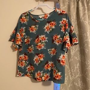 Charming Charlie Size S Floral Blouse